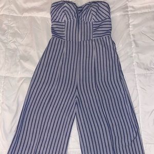 American eagle strapless, wide leg jumpsuit